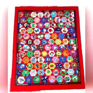 41 X 33 I Spy Kids Completed Patchwork Quilt Throw Blanket